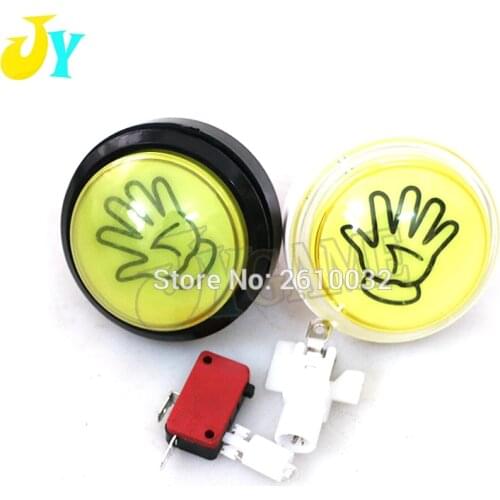 10pcs 60MM Illuminated Button 12V led Arcade Push Button With Mricoswitch Children Game Machine Accessories