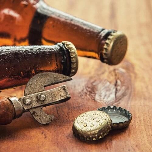 100Pcs Bottle Caps Shiny Leak-proof Tinplate Mini White Wine Crown Caps Home