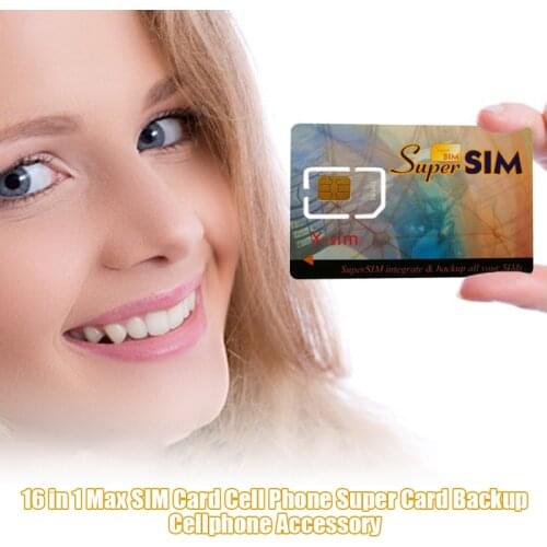 16 in 1 Max SIM Card Cell Phone Super Card Backup Cellphone Accessory AC889