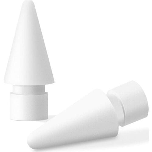 2 Pcs Noise Reduction Nib Double Damping Nib Soft Paper Damping Pen for Apple Pencil 1/2 Generation