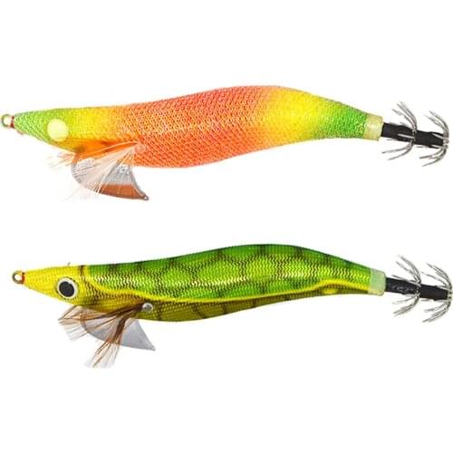 2 pieces / lot 3.5# Luminous eyes squid jigs Fishing lures Exported to Japan New design Squid Hook