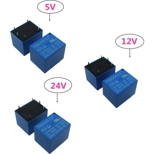 50PCS/lot Relay SRD-05VDC-SL-C SRD-12VDC-SL-C SRD-24VDC-SL-C 5V 12V 24V 10A 250VAC 5PIN High quality