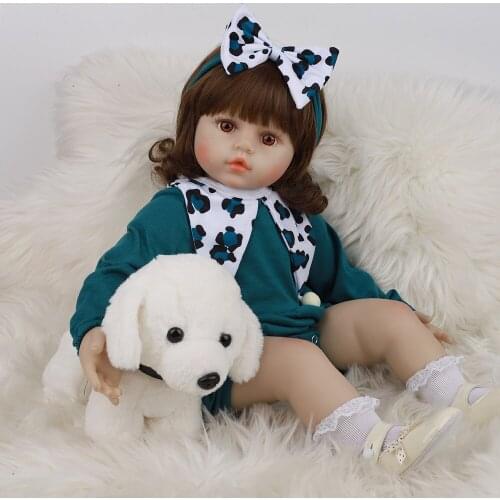60CM Newest Reborn Babies Doll Cloth Body Lovely Long Hair Girl Dolls For Childrens Day Xmas Gift Best Playmates