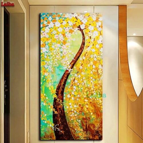 5D Diamond Painting Golden wealth tree DIY Diamond Embroidery Handmade Needlework puzzle Mosaic Rhinestone Picture Decor large