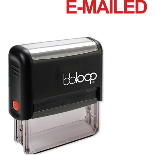 Bbloop E-Mailed w/Bold Block Style Font and Design Self-Ink
