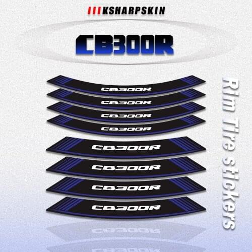 Free Shipping Motorcycle 17 inch wheel Stripe hub waterproof sticker MOTO Tire wheel Decals For Honda CB300R cb 300r