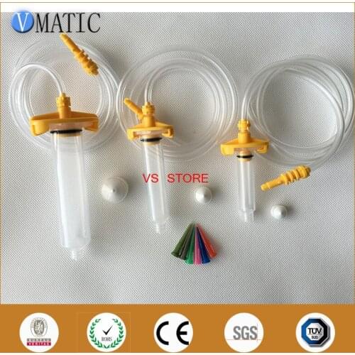 Free Shipping Glue Dispenser Syringe Barrel White Color Syringe Adapter 5cc/10cc/30cc (Each Size 2 Sest, Totally 6 Sets)