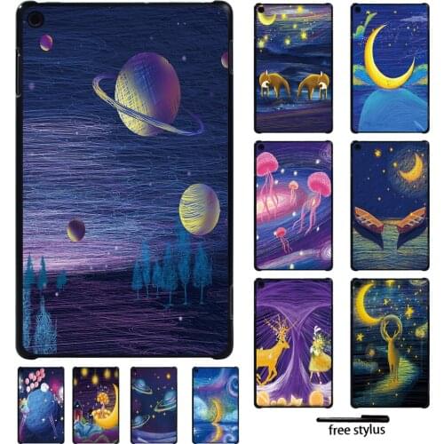 Tablet Case for Amazon Fire 7 5/7/9th Gen /HD 8 /Fire HD 10/Fire HD 8/ Plus 10th Gen 2020 Hard Shell Back Case+ Stylus