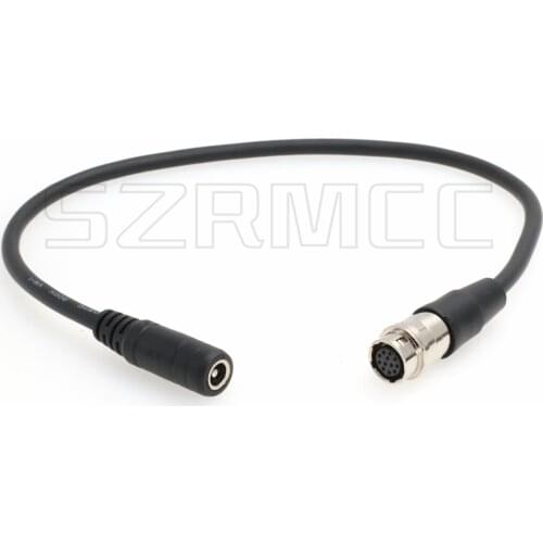 DC 5.5x2.1mm 12V to Hirose 12 Pin Power Cable for B4 2/3" Fujinon Nikon Canon Mount Lens