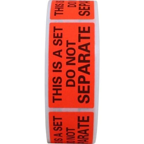 This is A Set Do Not Separate Packaging Labels (1 x 2 Inch) Fluorescent Red FBA Label (1 Roll, 500 Labels)