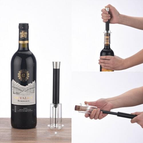 HOT Stainless Steel Bottle Wine Opener Corkscrew Remover Easy Air Pump Practical Wine Kitchen Opener Pump Tools Bar Accessories