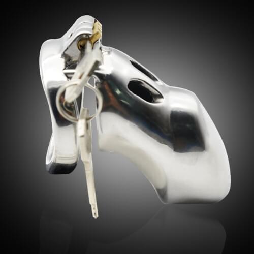 Happygo Stainless Steel Male Chastity Device,Cock Cage,Penis Lock,Cock Ring,Chastity Belt,Adult Game A285