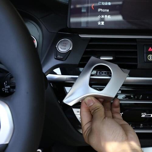 Chrome ABS Plastic for BMW X3 X4 G01 G02 2018-2019 Year Car Engine Start Button Trim Accessories for LHD Vehicles