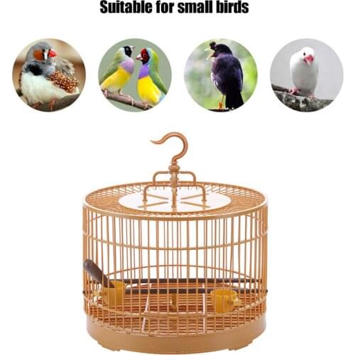 Bird Feeding Cage Breathable Bird Carrier Parrot Retro Round Travel Cage For Small Birds Hanging Cage