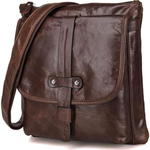 MAHEU Leather Shoulder Bag For Men Soft Cow Leather Messenger Bags Crossbody Bag Man Male Sling Bag