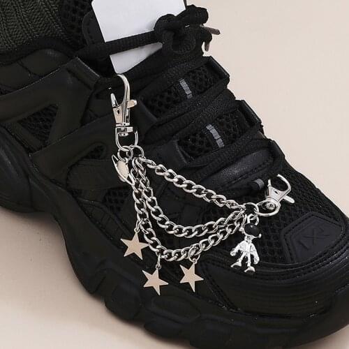 1Piece Harajuku Punk Creative Multi-Layer Star Tassel Anklet Cosmic Villain Foot Shoe Chain Emo Street Ornaments Accessories New