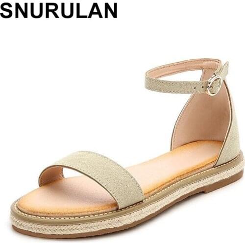 SNURULAN Matte summer flat sandals; Roman style sandals with thin straps; Womens beach sandals Festive flat shoes with sand