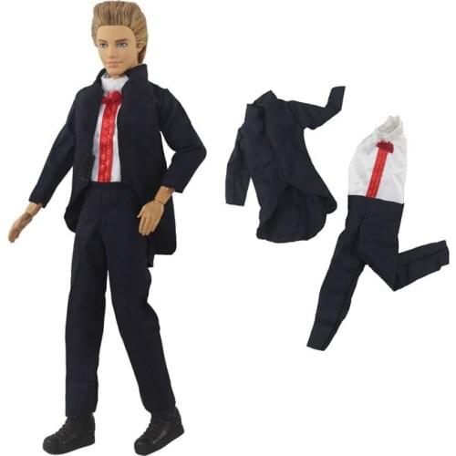 Male 11.5" Doll Clothes for Ken Prince Boy Outfit Coat Jacket & Jumpsuit Mens Gown for Barbie Boyfriend Ken Clothes Accessories