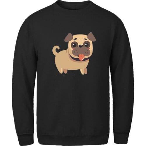 Mens Sweatshirt Lovely Dog Print Casual Hip Hop Fleece Hoody Hipster Tops Pullovers Homme Retro 2020 New Sudaderas Masculino