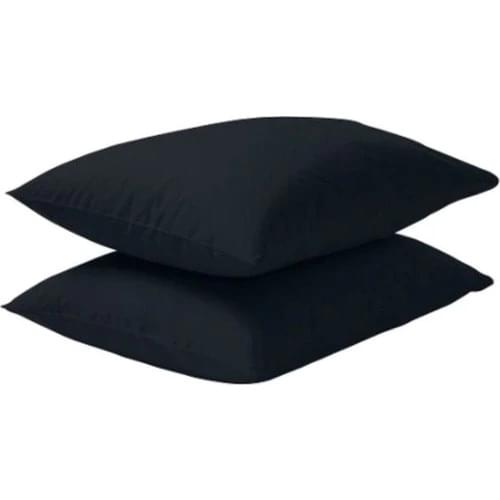 Soft Colours Natural Cotton 2 Pcs Black Cover Pillow Case 50x70 cm