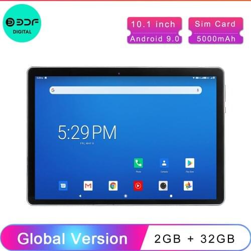 New 10 Inch 3G 4G LTE Phone Call SIM Card Octa Core FM WiFi Tablet Pc Android 9.0 WIFI Bluetooth 2GB+32GB IPS LCD Display