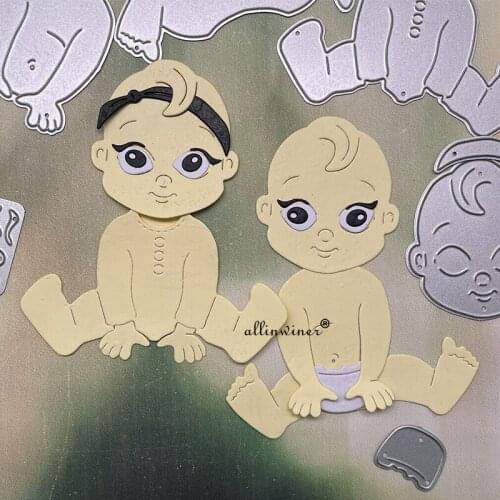 2021 New Sitting baby DIY Craft Metal Cutting Die Scrapbook Embossed Paper Card Album Craft Template Stencil Dies