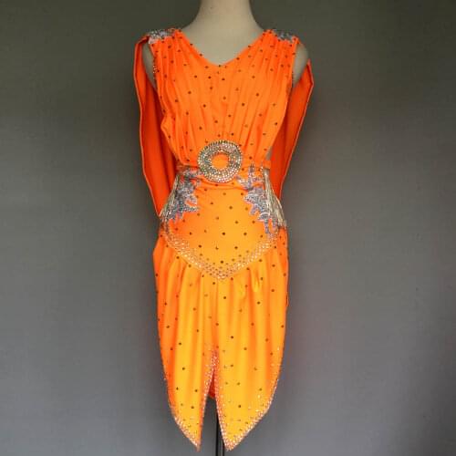 New style latin dance costume sexy spandex stones latin dance dress for women latin dance competition dresses A51 S-4XL