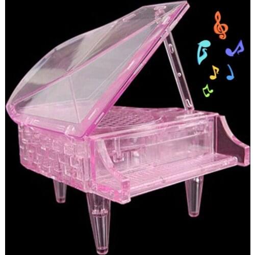 Popular 3D Crystal Piano Puzzle Home Decoration Adult Children Intellective Learning Toy