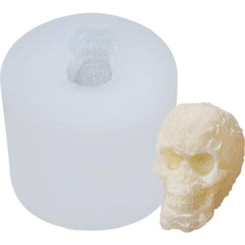DIY Halloween Ghost Groom/Ghost Bride/Devil Pumpkin/Skull Candle Epoxy Resin Mold Handmade Soap Plaster Silicone Mould