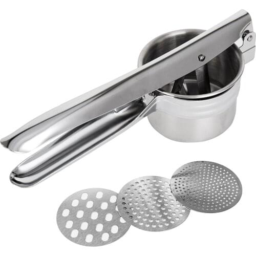 Stainless Steel Potato Masher Ricer Large Sturdy Puree Vegetable Fruit Juicer Press Maker Potato Masher Kitchen Accessories