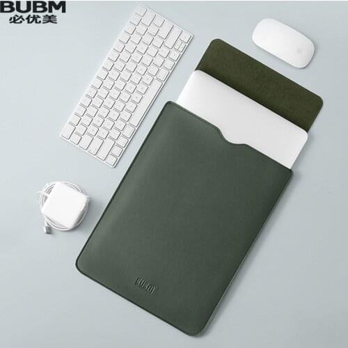 BUBM Laptop Bag Sleeve Case Protective Bags Water-Resistant PU Leather Sleeve Ultra Notebook 13 inch Case Tablet Briefcase