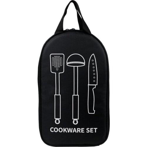 2021 Top Outdoor Portable Barbecue Utensils Organizer Camping Hiking Tableware Storage Bag Cookware Carry Case