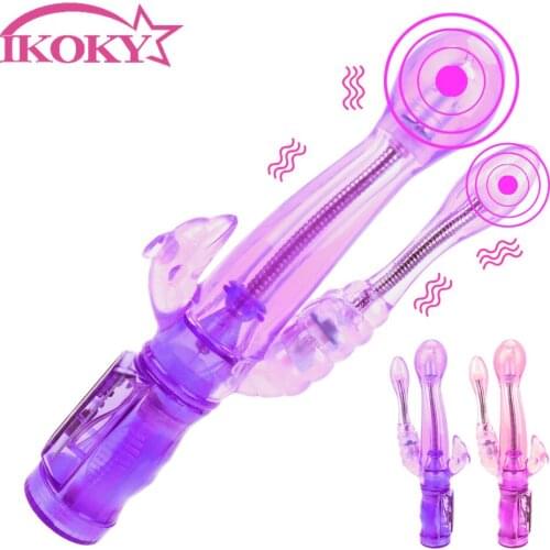 Adult Products Clitoris Vagina Stimulator Dildo Vibrator G-spot Massager Rabbit Vibrator Sex Toys for Women Triple Vibration