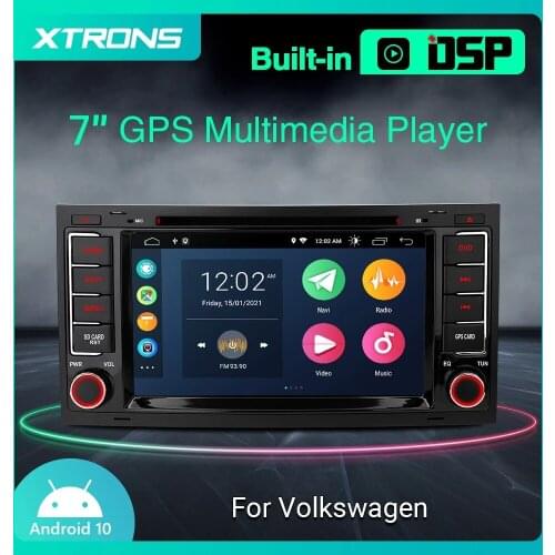 XTRONS 7'' Android 10.0 Car Radio Stereo DVD Player GPS For Volkswagen For T5 Multiwan Transporte 2004-2009 TOUAREG 2004-2011