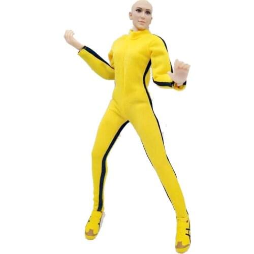 1/6 Scale Female Soldier Kungfu Costume Martial Arts Jumpsuit Model for 12in Action Figure Phicen Doll Toy