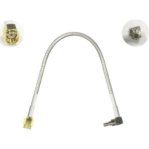 1PC 3G modem cable CRC9 male right angle to RP SMA male plug pigtail RG316/RG174 15/30/50/100cm NEW wholesale price