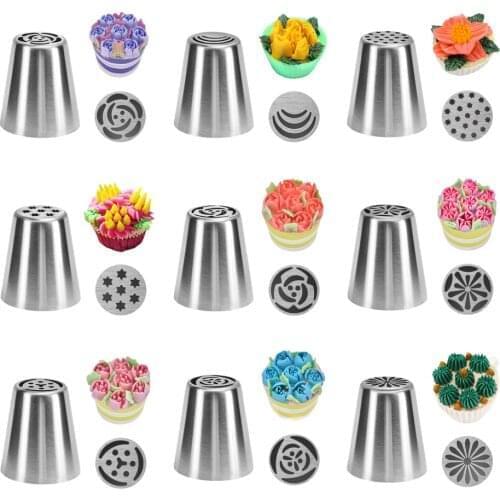 1pc Big Size Russian Tulip Icing Piping Nozzles Baking Tools Flower Cream Pastry Tips Nozzles Cupcake Cake Decorating To