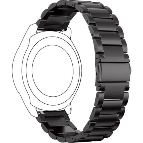 20mm 22mm Width Stainless Steel Band for Samsung Gear Sport S2 S3 Galaxy 42mm 46mm Watch Strap Metal Wristband