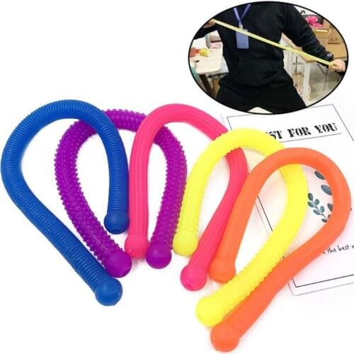 25/50pcs Pack TPR Elastic Noodle Rope Vent Toy Abreaction Stretch String J60B