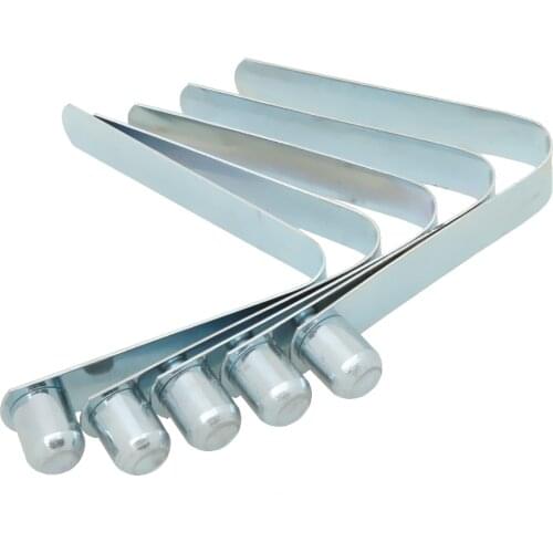 5 Stainless Steel Paddle Tent Pole Push Button Spring Snap Clip Locking Tube Pin