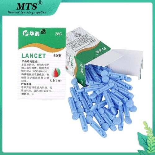50pcs/box Disposable Sterile safety twist blood lancet Collecting blood for Diabetes Blood sugar test 23G 26G 28G