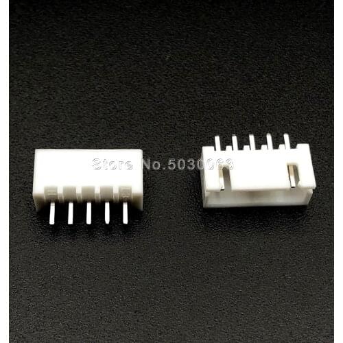 50pcs/lot XH2.54 5P 5pin XH-5A wire Connector XH 2.54mm spacing 180 angle straight pin Header PCB Car