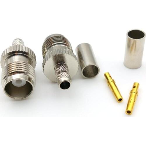 50pcs TNC Crimp Jack Female RF connector for LMR195 RG58 RG400 RG142 cable