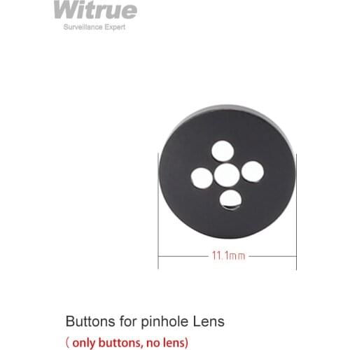 CCTV Accessories Metal Buttons for Phinhole Lens with Screw Mount Size 6.4mm * P0.5 Diameter 11.1mm Free Shipping