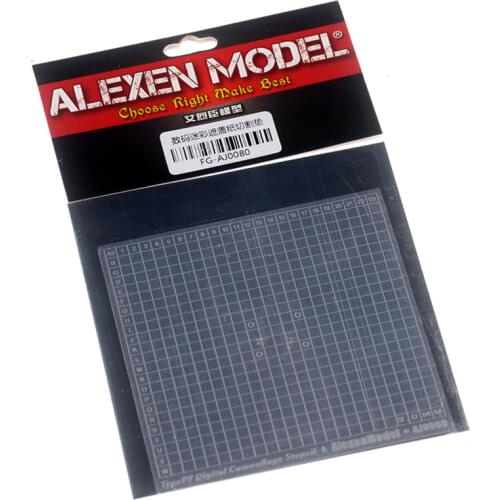 Alexen Model AJ0080 Digital Camouflage Paint Mask Cutting Mat for General Use Groove Drawing Template