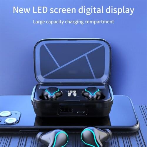 TWS Wireless Earphone Long Battery Life Bluetooth Headsets 9D Stereo Music Sport Waterproof Gaming Headphones For IOS/Android