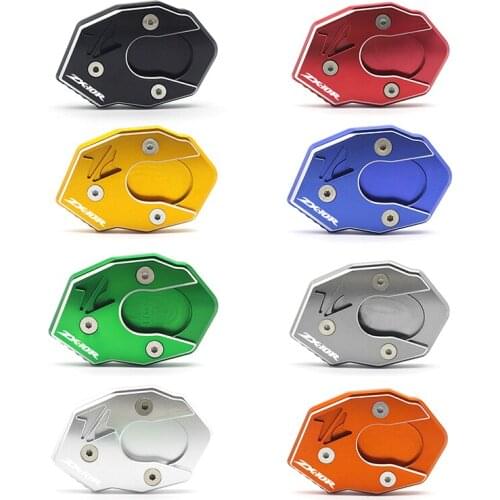 CNC Side Kickstand Stand Extension Plate Enlarge Pad Protector Cover For KAWASAKI ZX10R ZX-10R ZX 10R