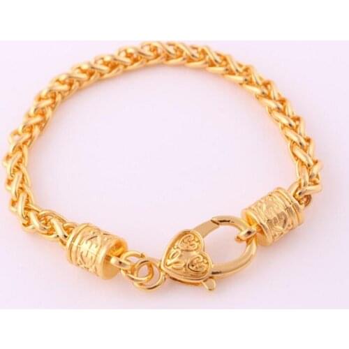 Hot sales wholesale gold color Wheat Link Bracelet