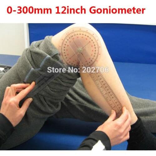 0-300mm 12inch Goniometer plastic protractor Medical ruler angle ruler plastic measure gauge,10pcs/lot
