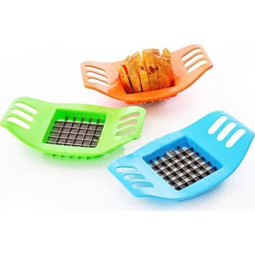 Quality Stainless Steel Potato Slicer Cutter Chopper Fry Potato Chip Cutters Vegetable Fruit Slicer Choppers Easy Kitchen Tools